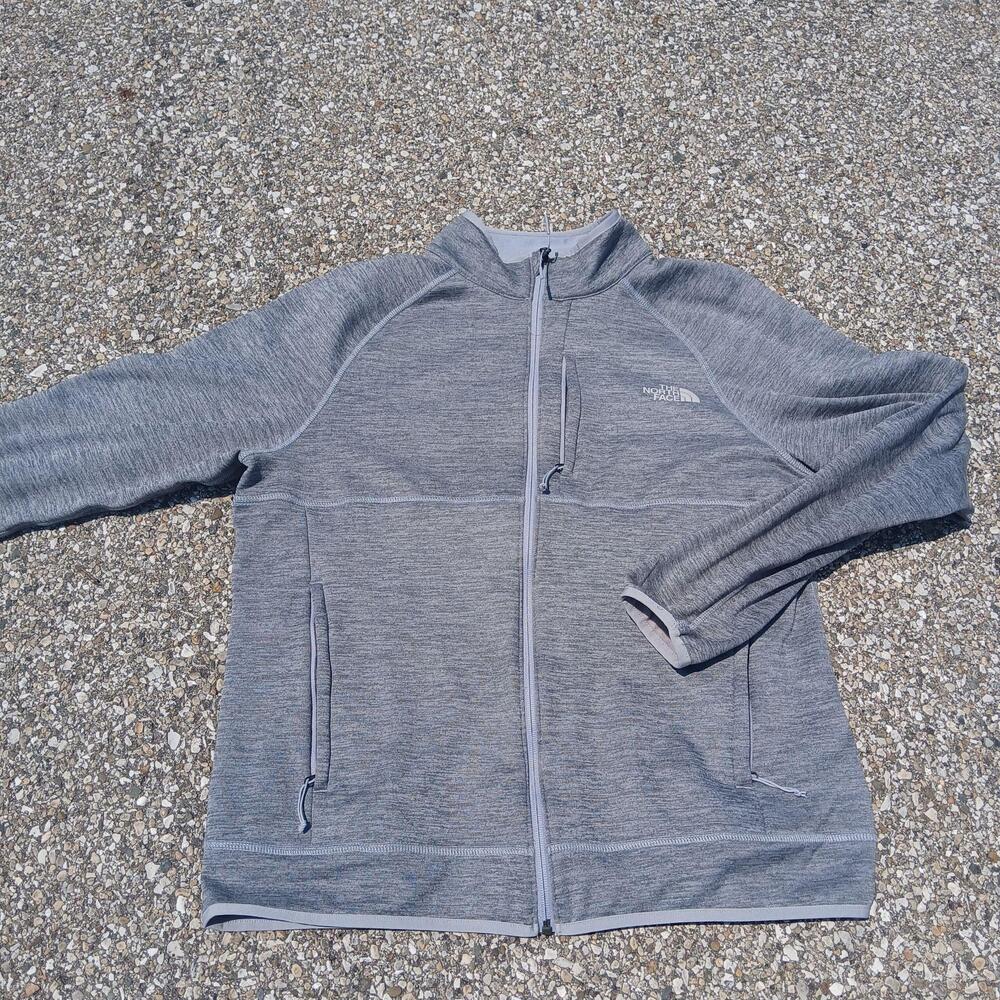 The North Face Jacket Mens Large Gray Fleece Full Zip Hiking Outdoor NF0A69GV